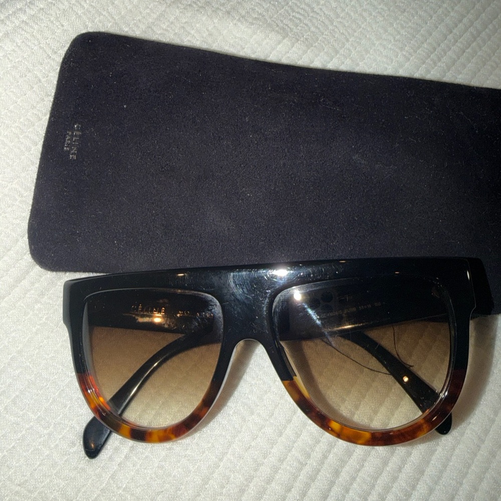 Celine Black and Tortoise Sunglasses